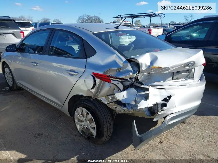 3KPC24A62LE099286 2020 Hyundai Accent Se