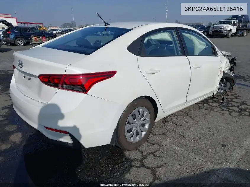 3KPC24A65LE126416 2020 Hyundai Accent Se