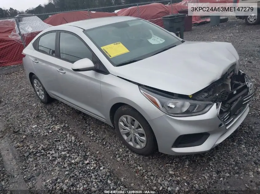 3KPC24A63ME147279 2021 Hyundai Accent Se