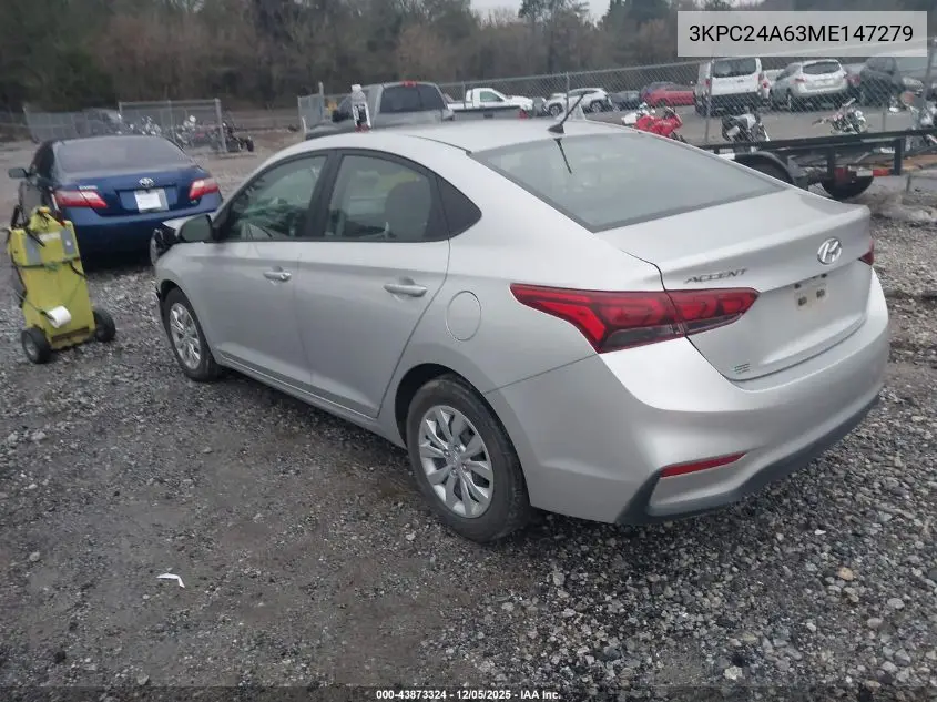 3KPC24A63ME147279 2021 Hyundai Accent Se