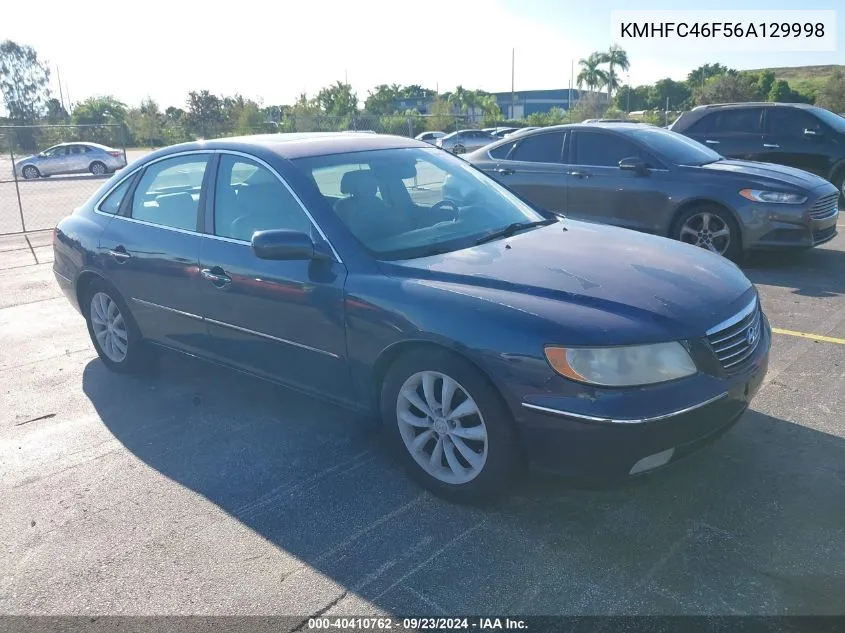 KMHFC46F56A129998 2006 Hyundai Azera Limited/Se