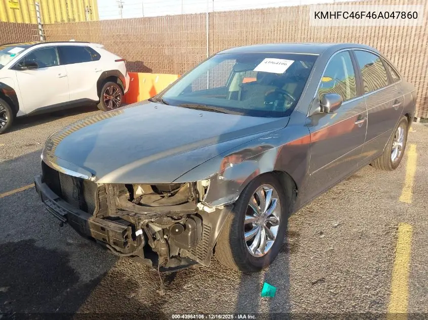 KMHFC46F46A047860 2006 Hyundai Azera Limited/Se