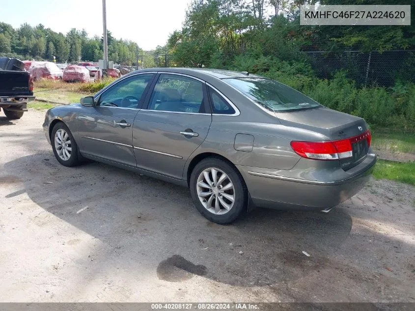 2007 Hyundai Azera Limited/Se VIN: KMHFC46F27A224620 Lot: 40208127