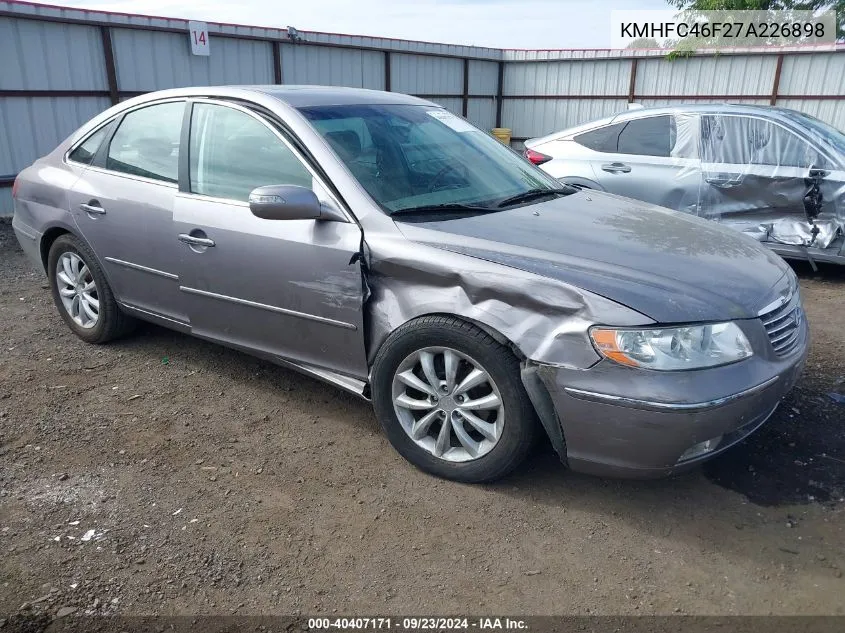 KMHFC46F27A226898 2007 Hyundai Azera Se/Limited