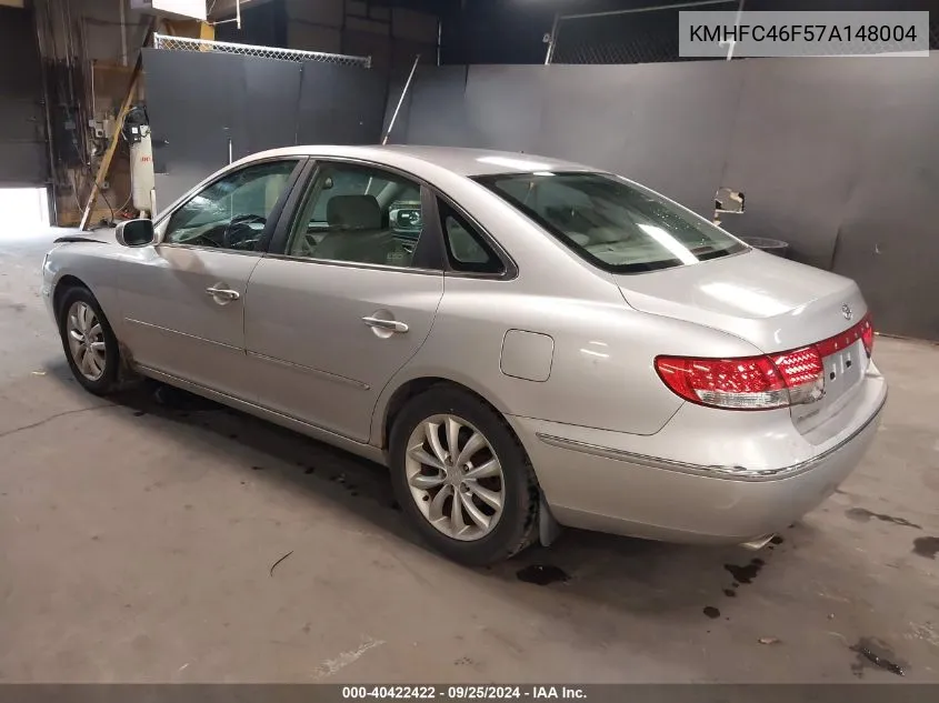 KMHFC46F57A148004 2007 Hyundai Azera Limited/Se