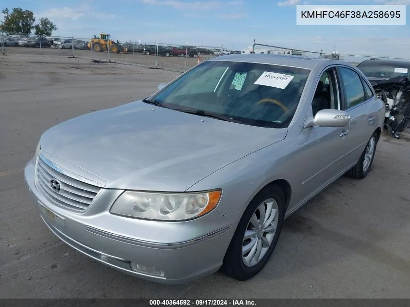 KMHFC46F38A258695 2008 Hyundai Azera Limited