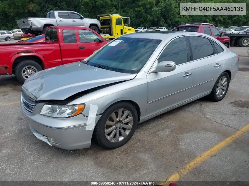 2010 Hyundai Azera Limited VIN: KMHFC4DF5AA460138 Lot: 39858240