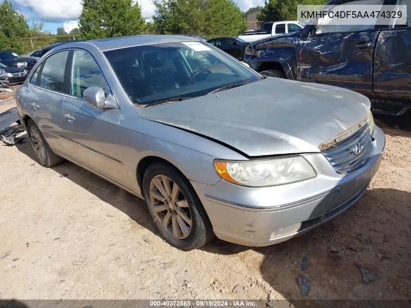 2010 Hyundai Azera Limited VIN: KMHFC4DF5AA474329 Lot: 40372585