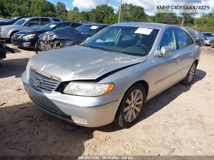 2010 Hyundai Azera Limited VIN: KMHFC4DF5AA474329 Lot: 40372585