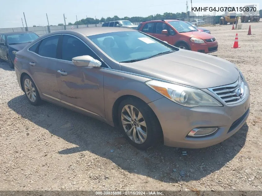 2012 Hyundai Azera VIN: KMHFG4JG7CA150870 Lot: 39835898