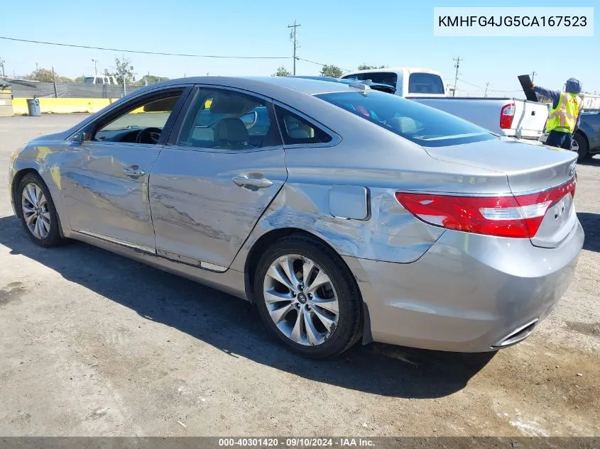 2012 Hyundai Azera VIN: KMHFG4JG5CA167523 Lot: 40301420