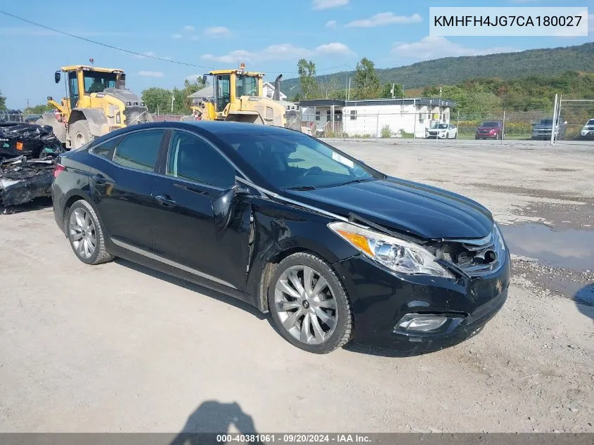 2012 Hyundai Azera VIN: KMHFH4JG7CA180027 Lot: 40381061