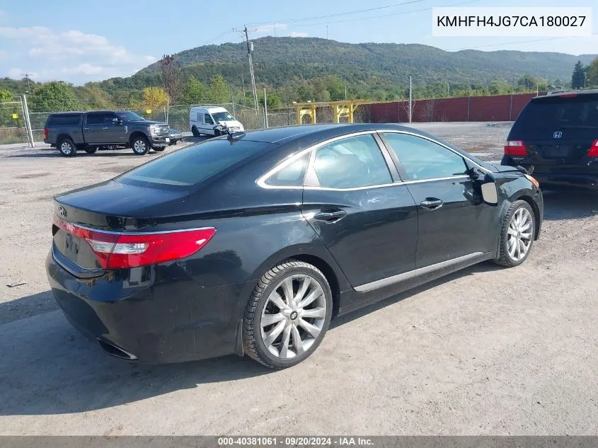 KMHFH4JG7CA180027 2012 Hyundai Azera