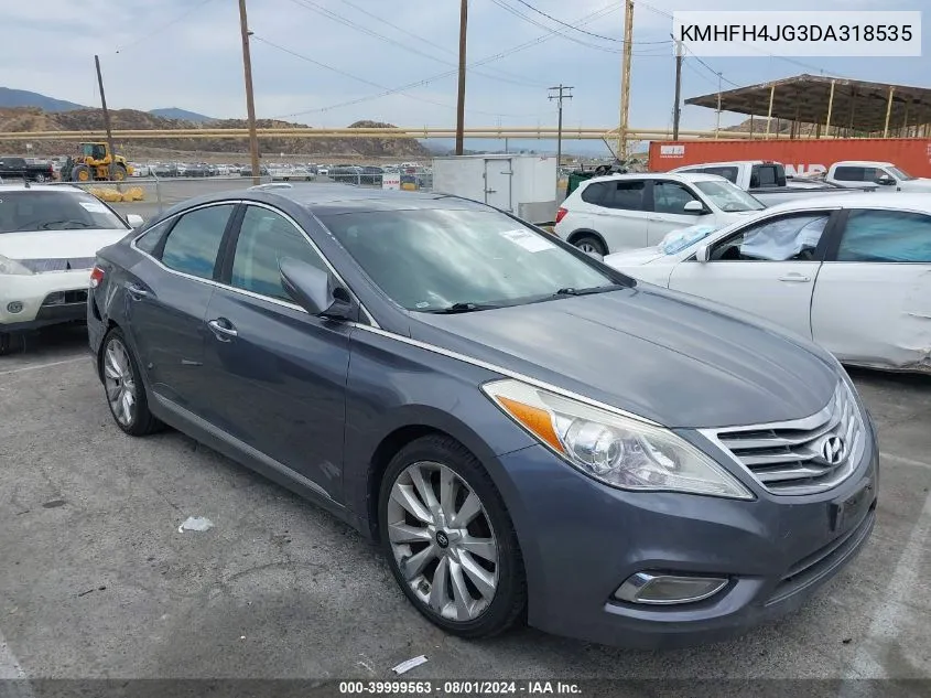 2013 Hyundai Azera VIN: KMHFH4JG3DA318535 Lot: 39999563