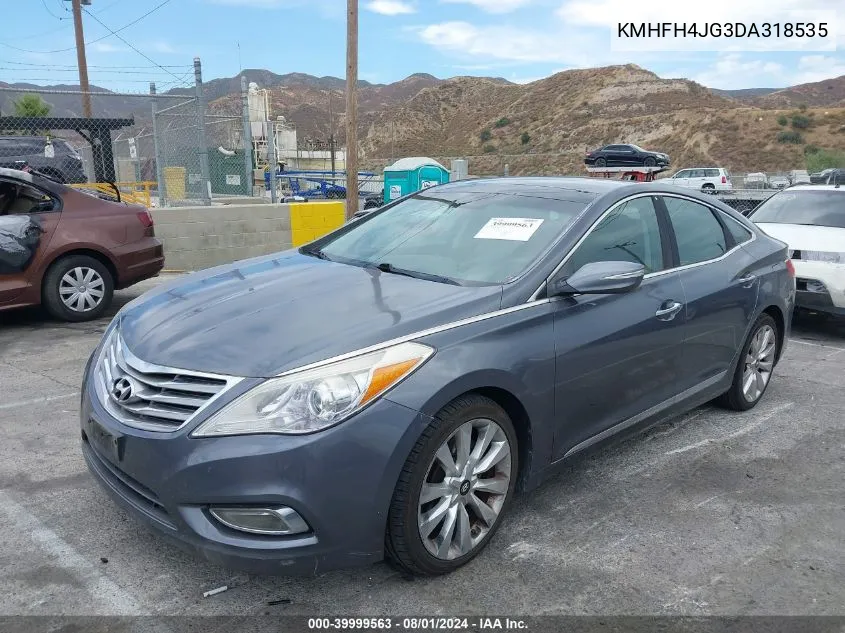 2013 Hyundai Azera VIN: KMHFH4JG3DA318535 Lot: 39999563