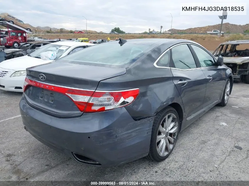 2013 Hyundai Azera VIN: KMHFH4JG3DA318535 Lot: 39999563