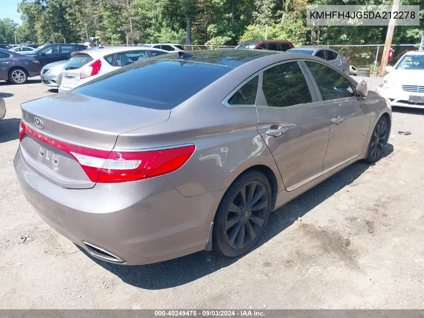 2013 Hyundai Azera VIN: KMHFH4JG5DA212278 Lot: 40249475