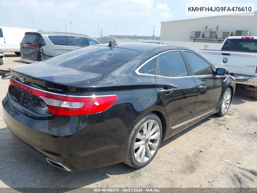 2015 Hyundai Azera Limited VIN: KMHFH4JG9FA476610 Lot: 40166310