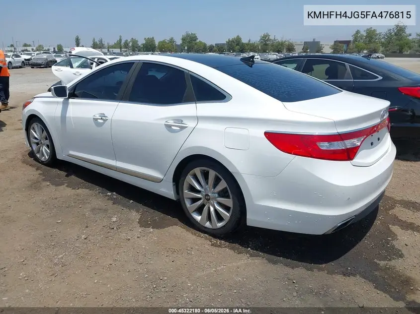 2015 Hyundai Azera Limited VIN: KMHFH4JG5FA476815 Lot: 45322180
