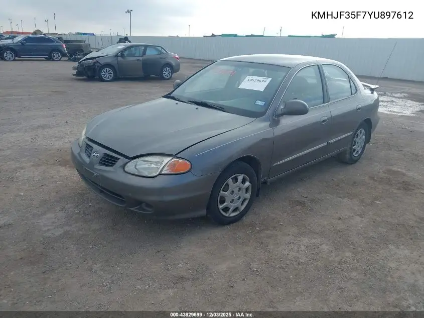 KMHJF35F7YU897612 2000 Hyundai Elantra Gls