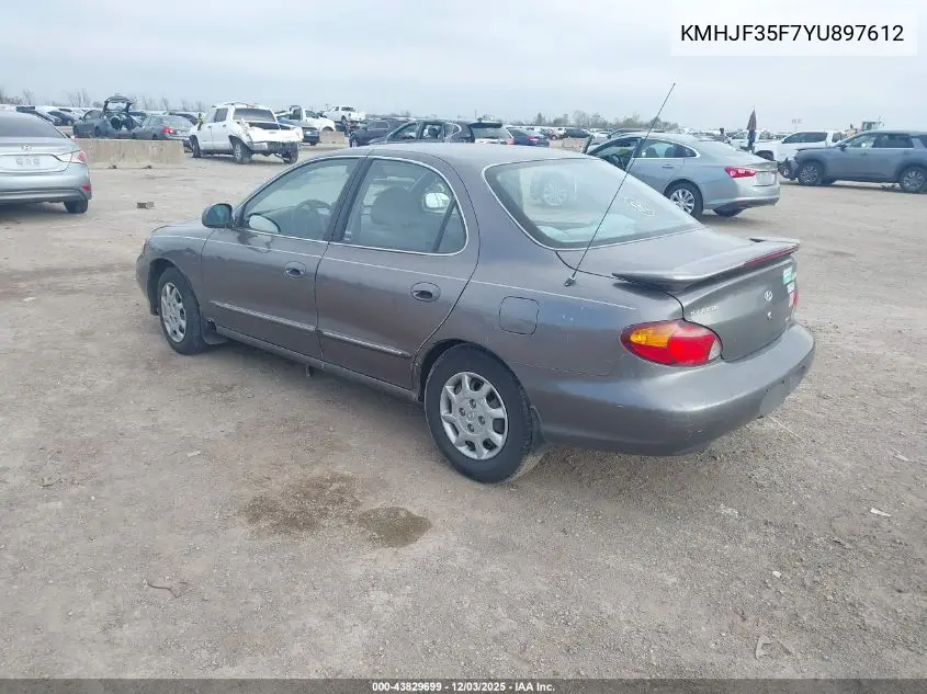 KMHJF35F7YU897612 2000 Hyundai Elantra Gls
