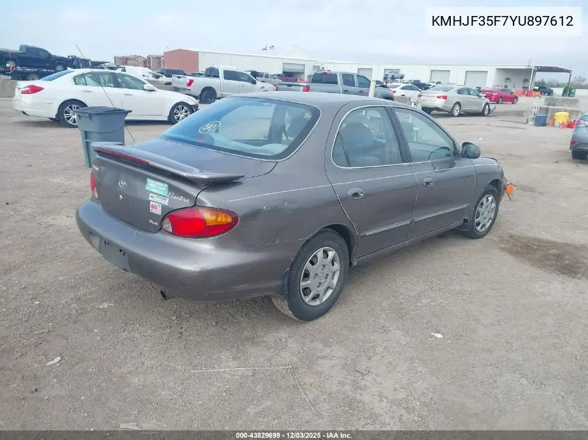 KMHJF35F7YU897612 2000 Hyundai Elantra Gls