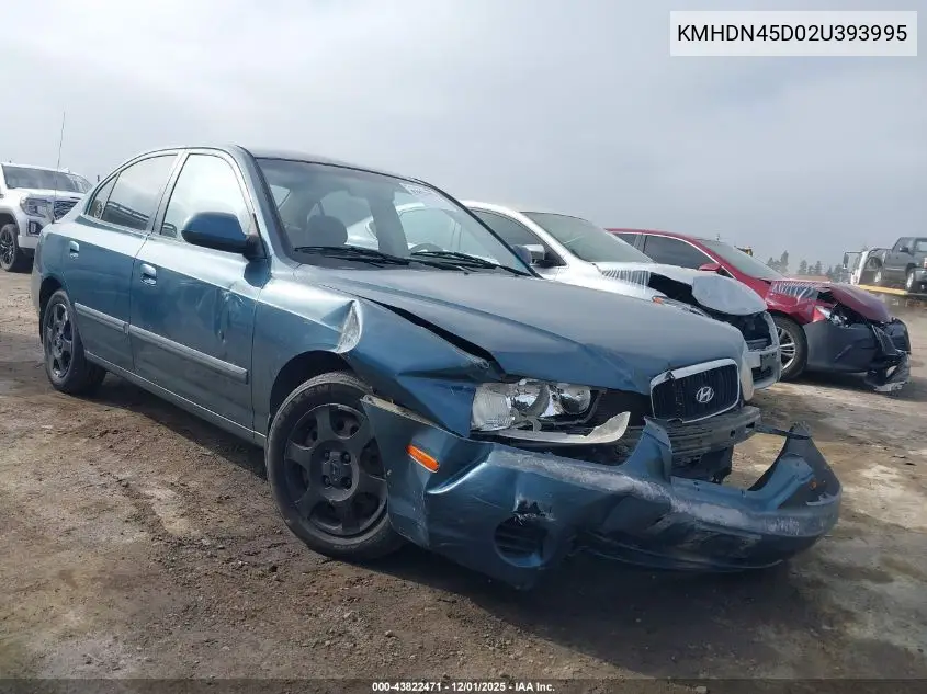 KMHDN45D02U393995 2002 Hyundai Elantra Gls