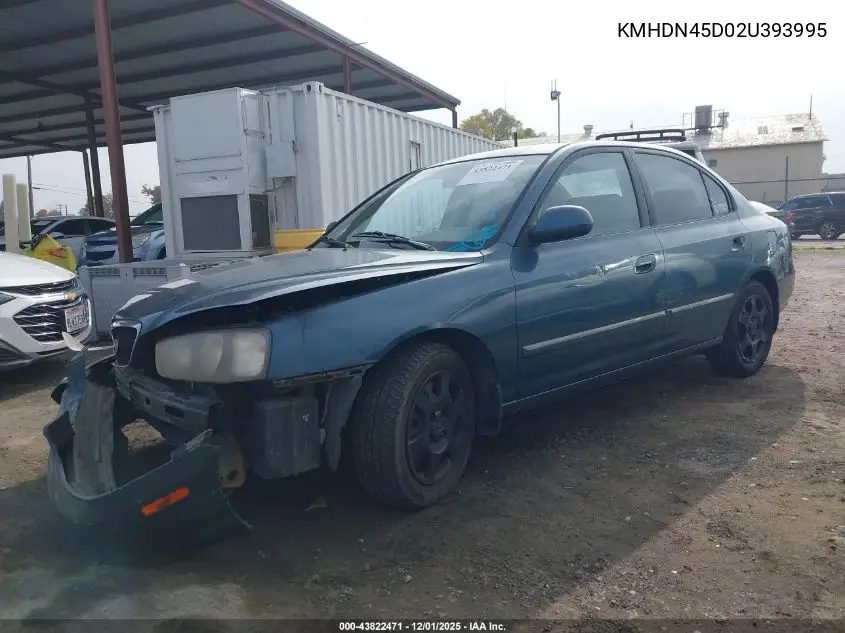 KMHDN45D02U393995 2002 Hyundai Elantra Gls