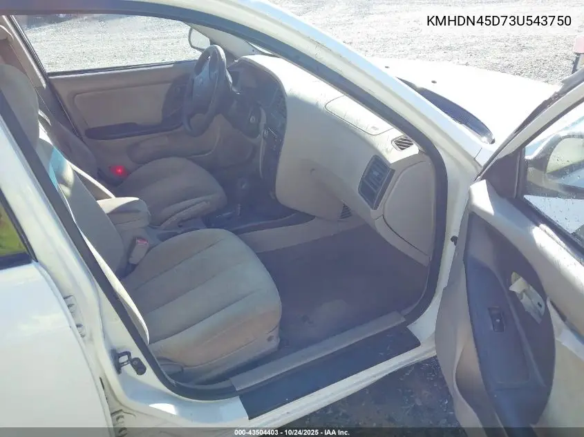 KMHDN45D73U543750 2003 Hyundai Elantra Gls/Gt