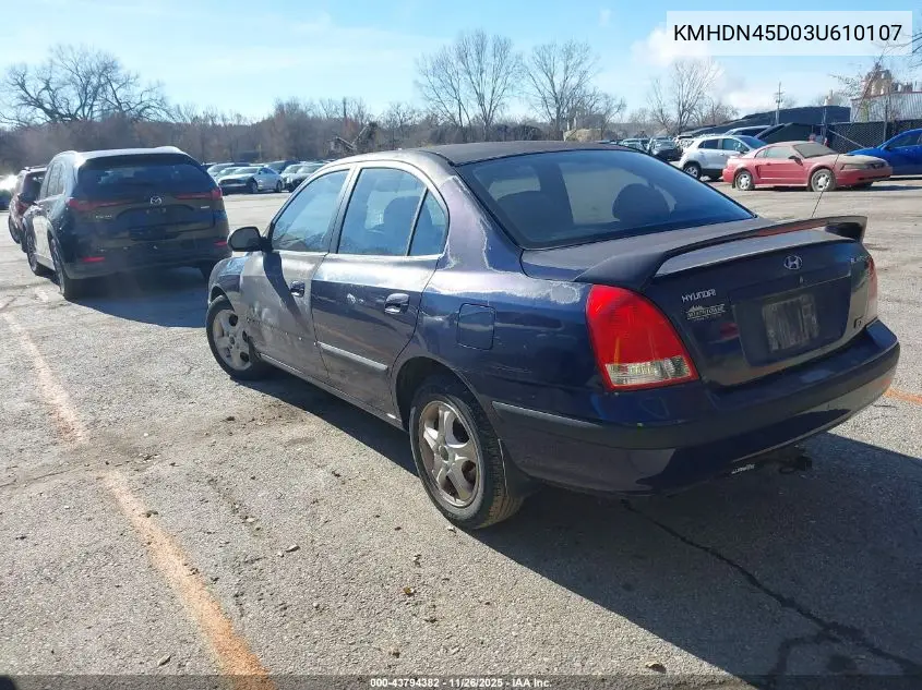 KMHDN45D03U610107 2003 Hyundai Elantra Gls/Gt