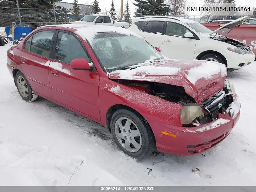 KMHDN45D54U805864 2004 Hyundai Elantra Gls/Gt