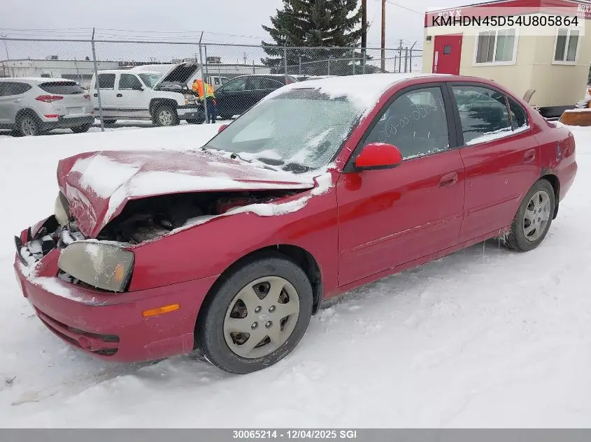 KMHDN45D54U805864 2004 Hyundai Elantra Gls/Gt