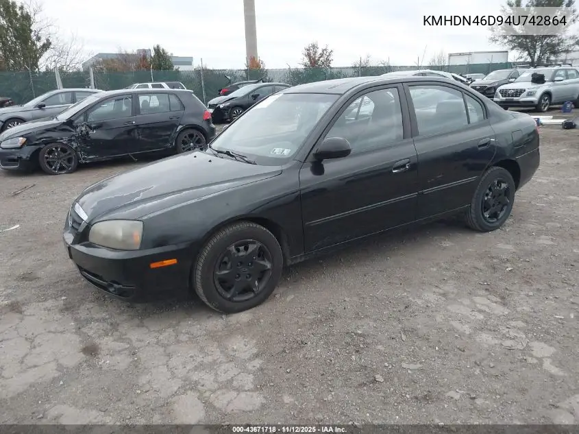 KMHDN46D94U742864 2004 Hyundai Elantra Gls/Gt