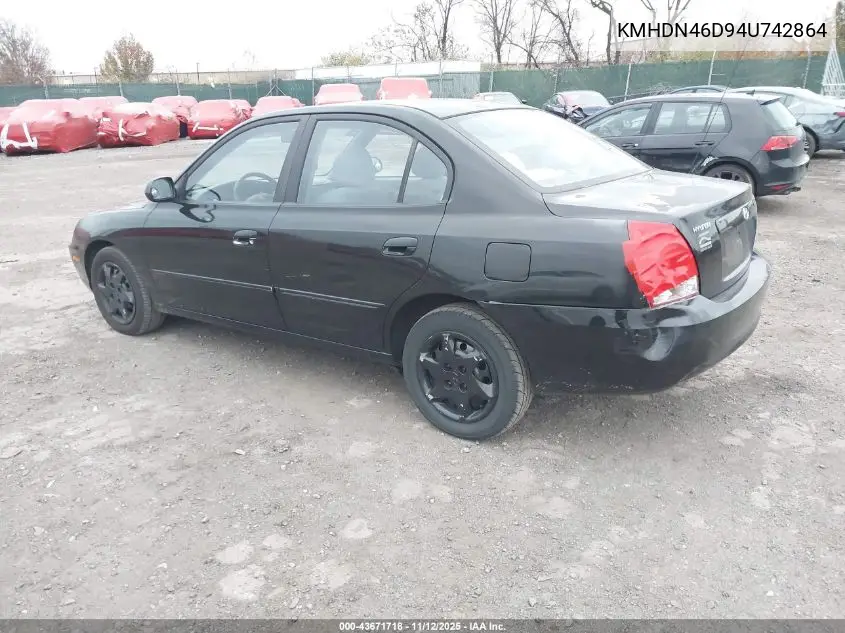 KMHDN46D94U742864 2004 Hyundai Elantra Gls/Gt