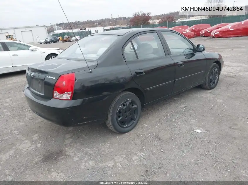 KMHDN46D94U742864 2004 Hyundai Elantra Gls/Gt