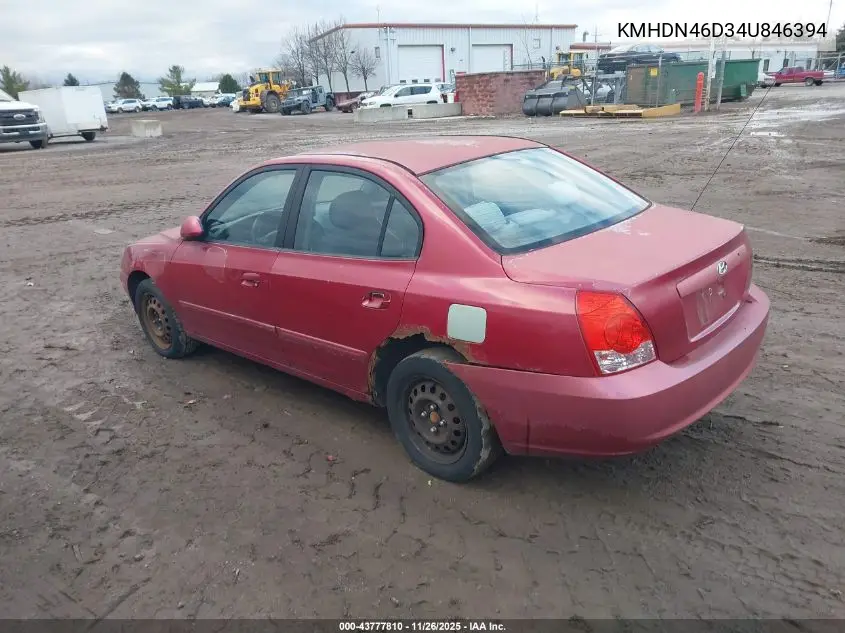 KMHDN46D34U846394 2004 Hyundai Elantra Gls/Gt