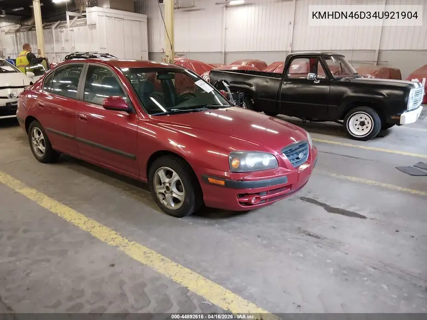 KMHDN46D34U921904 2004 Hyundai Elantra Gls/Gt