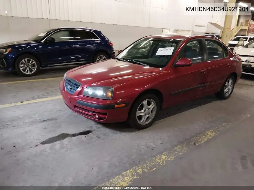KMHDN46D34U921904 2004 Hyundai Elantra Gls/Gt