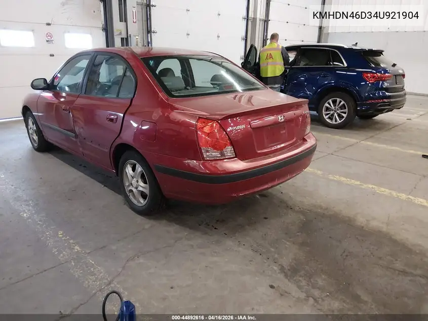 KMHDN46D34U921904 2004 Hyundai Elantra Gls/Gt