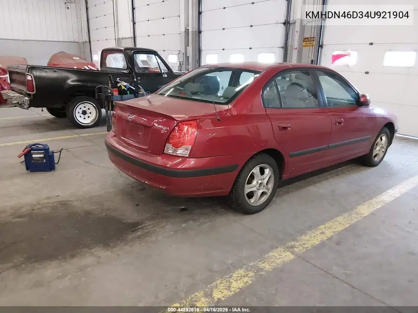 KMHDN46D34U921904 2004 Hyundai Elantra Gls/Gt