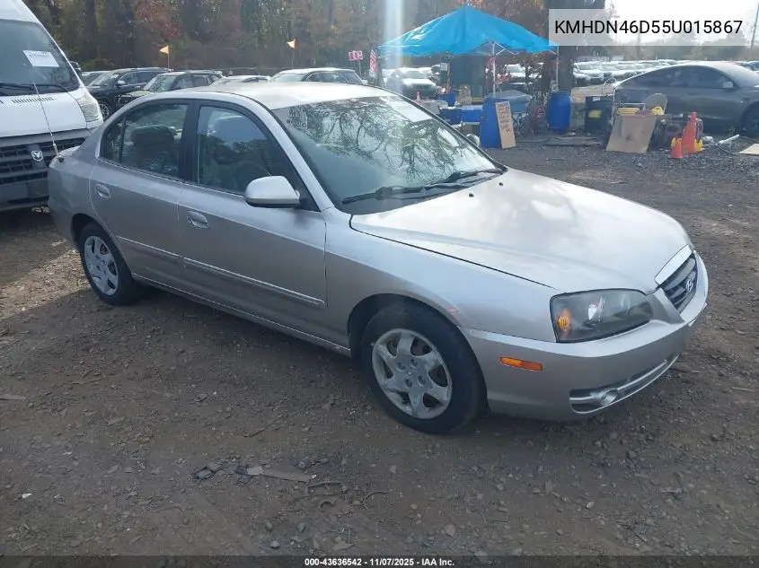 KMHDN46D55U015867 2005 Hyundai Elantra Gls/Gt