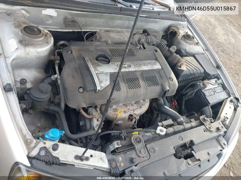 KMHDN46D55U015867 2005 Hyundai Elantra Gls/Gt