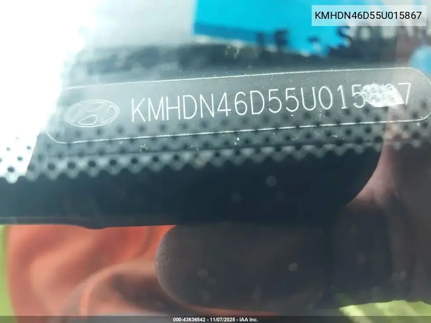 KMHDN46D55U015867 2005 Hyundai Elantra Gls/Gt
