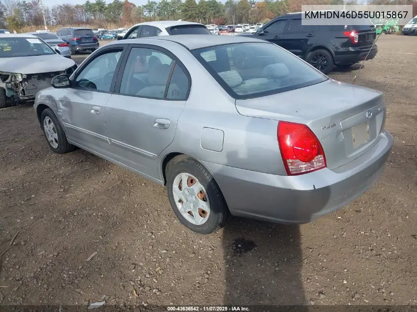 KMHDN46D55U015867 2005 Hyundai Elantra Gls/Gt