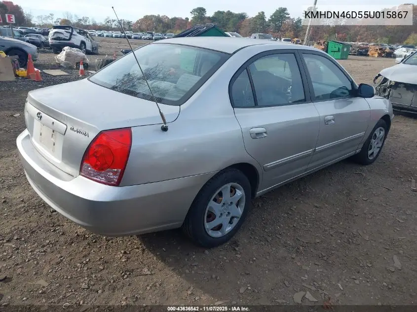 KMHDN46D55U015867 2005 Hyundai Elantra Gls/Gt