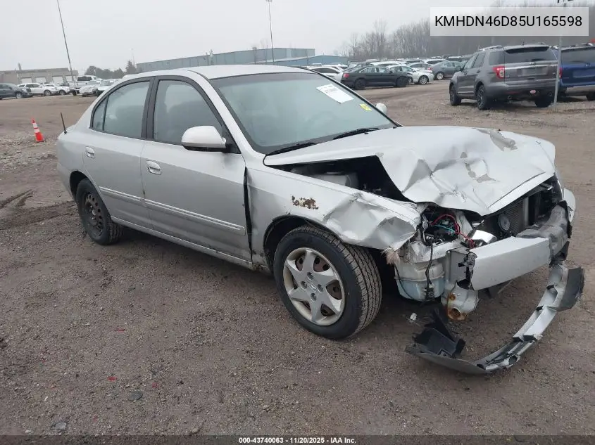 KMHDN46D85U165598 2005 Hyundai Elantra Gls/Gt