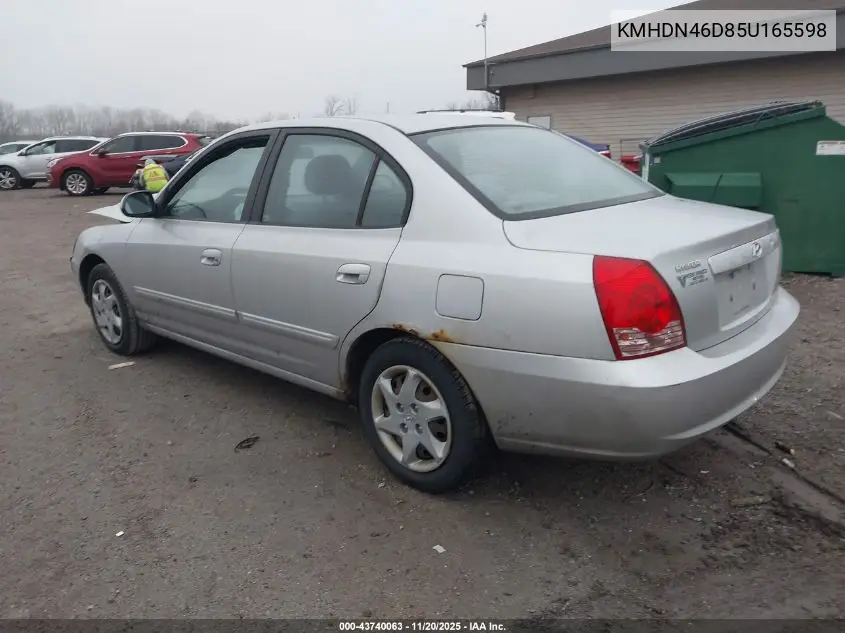 KMHDN46D85U165598 2005 Hyundai Elantra Gls/Gt