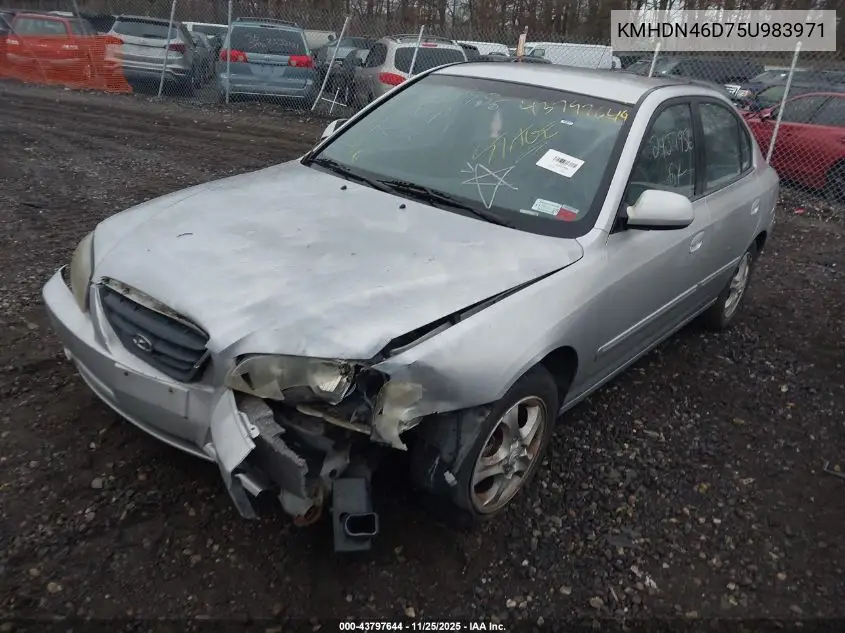 KMHDN46D75U983971 2005 Hyundai Elantra Gls/Gt