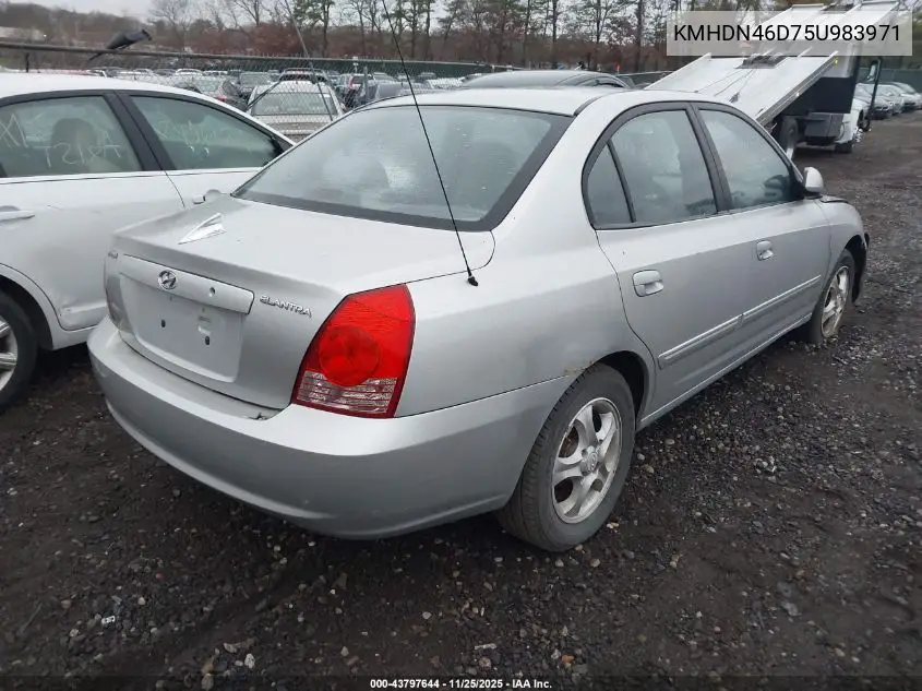 KMHDN46D75U983971 2005 Hyundai Elantra Gls/Gt