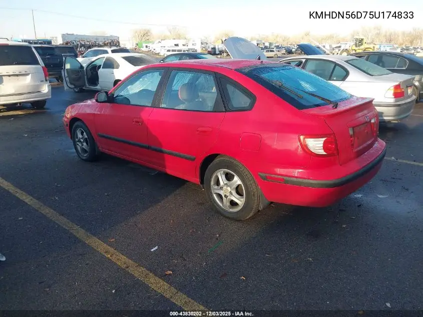 KMHDN56D75U174833 2005 Hyundai Elantra Gls/Gt